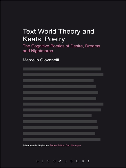Title details for Text World Theory and Keats' Poetry by Marcello Giovanelli - Wait list